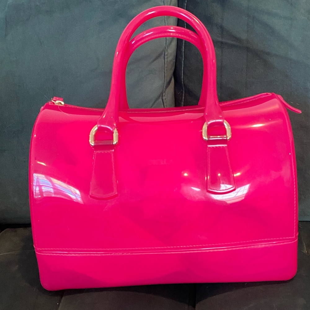 Gently Loved Pink Furla Candy Jelly Doctor Bag
